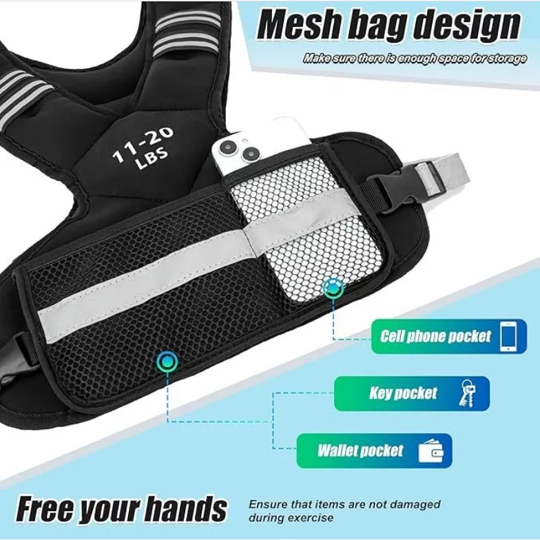 COD Wankeer Adjustable Weighted Vest for Women and Men 4-10lb/11-20lb ...