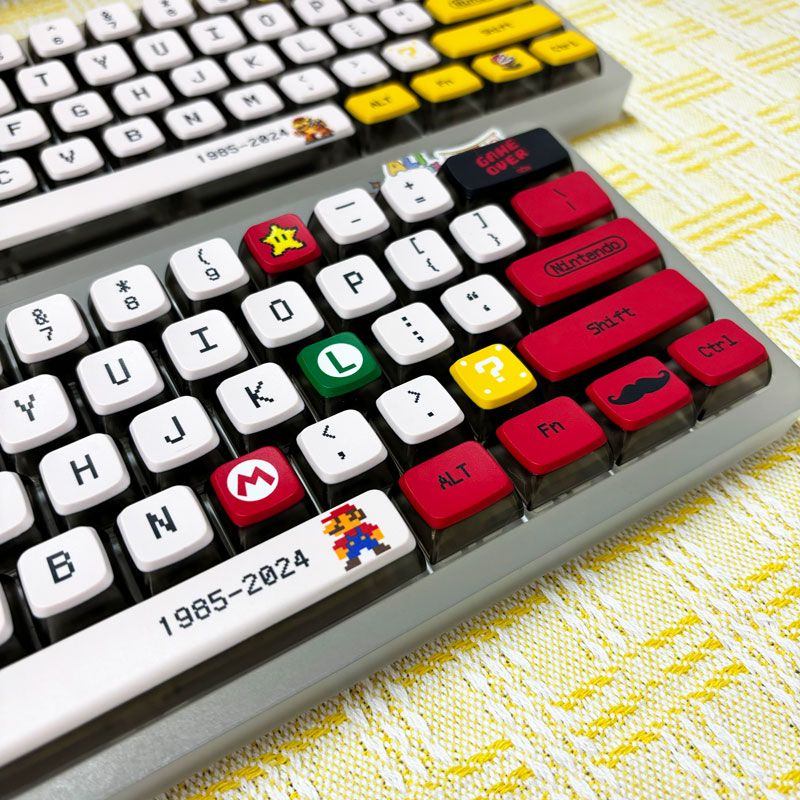 Mario Pudding Keycaps PBT Dye-sub SAX Profile Keycap Custom Keycaps ...