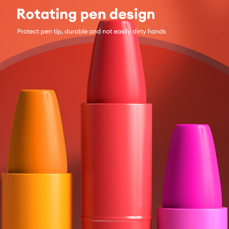 Deli 12/18/24 Colors Rotating Crayon Rotating Rod For Kids Water ...