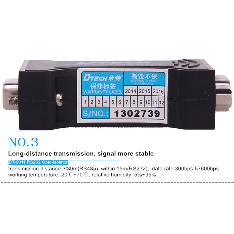 DTECH Passive RS232 Opto-Isolated Protector Dual-End Device Surge ...