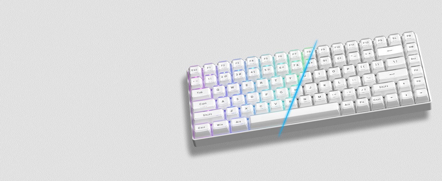 WOMIER 113 Keys Crystal Jello Keycaps OEM Profile PBT Double Shot ...