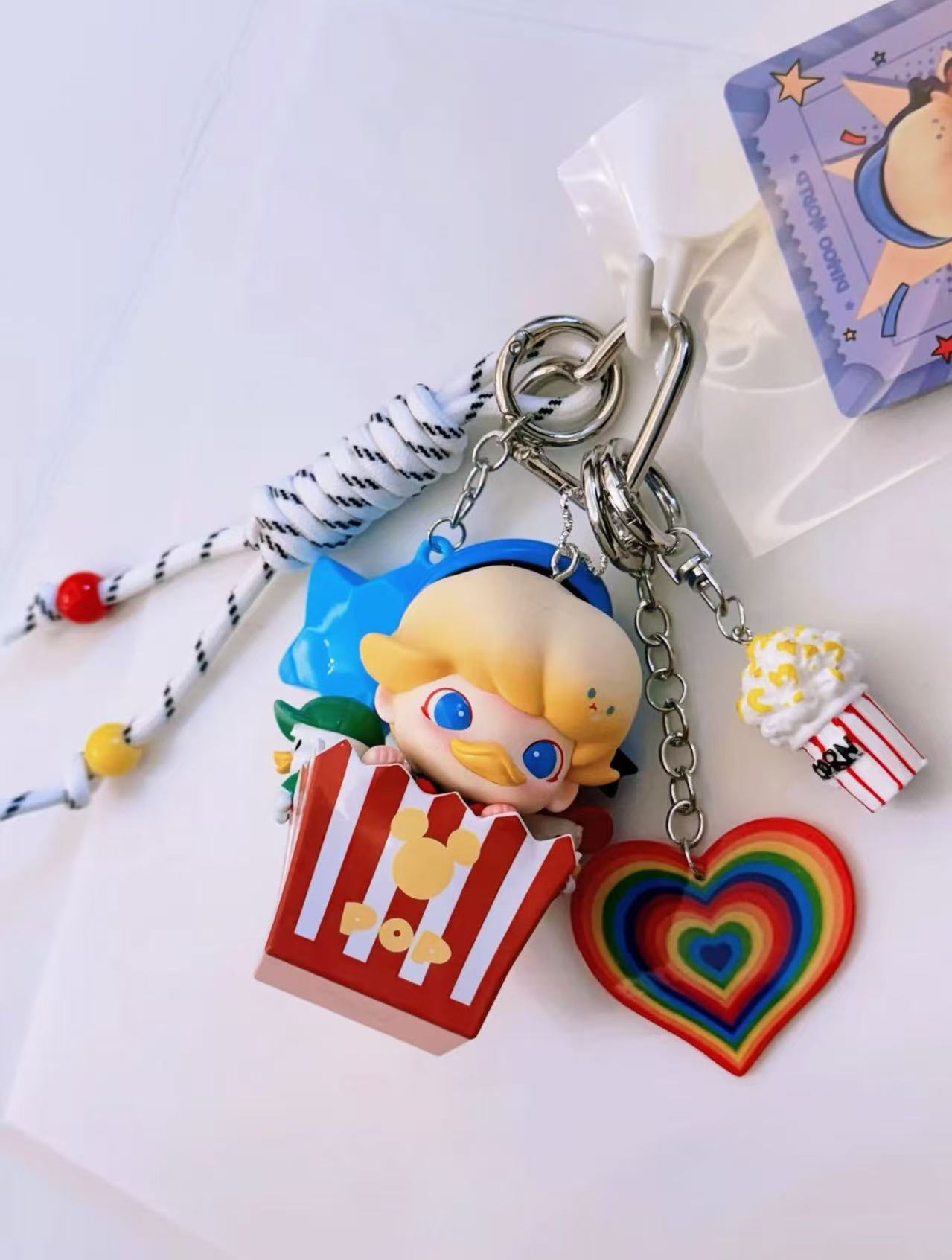 泡泡玛特 handmade DIY keychain dimoo bag pendant car keychain cute figure ...