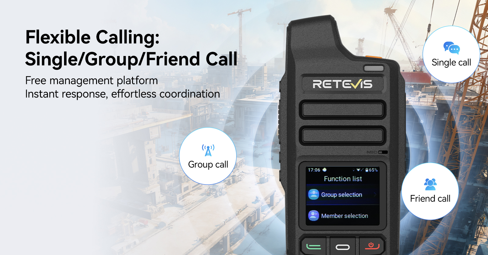 Retevis L71 POC Radio 4G Android Network with GPS Support ZELLO 4G ...