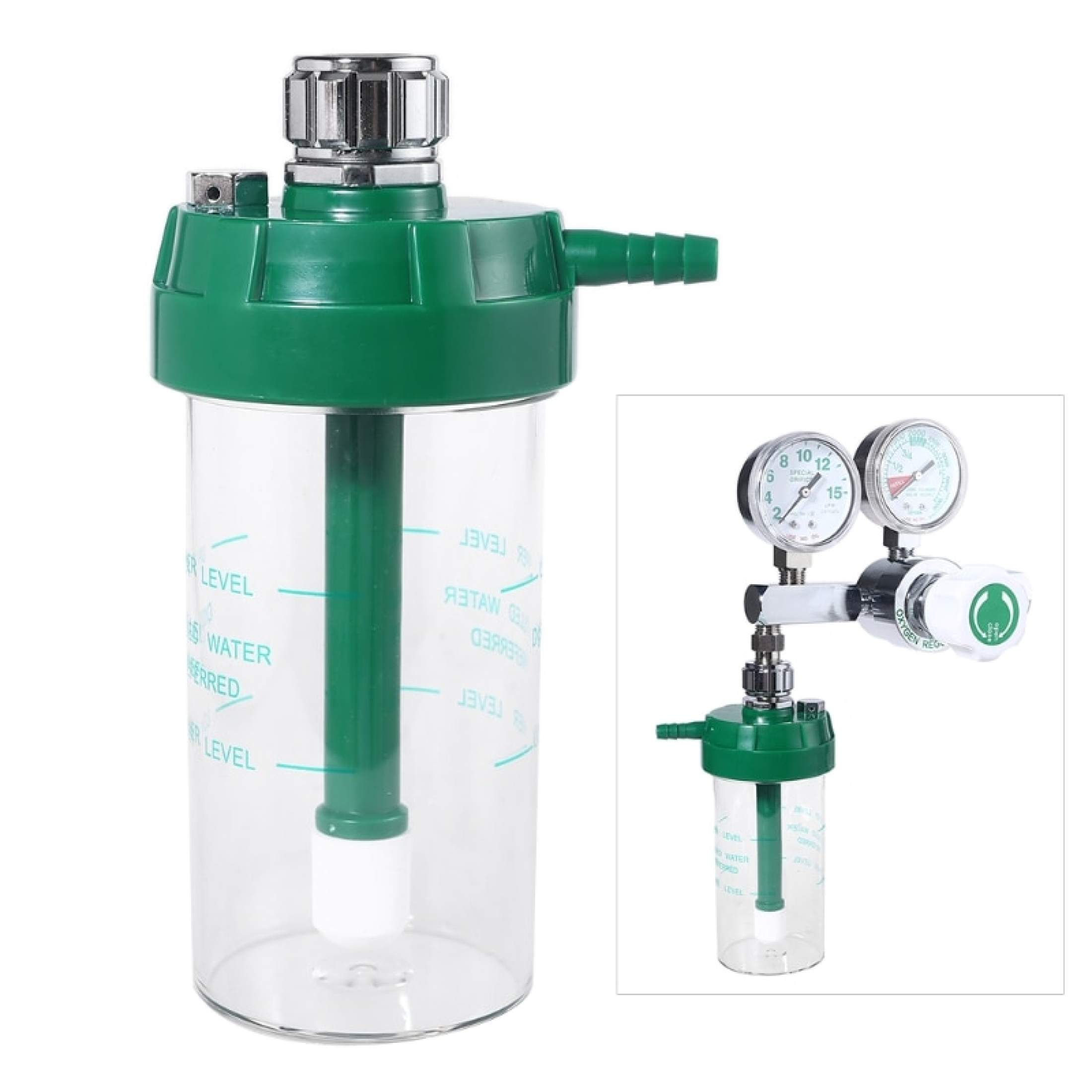 Oxygen Humidification Cup Plastic Oxygen Pressure Regulator Connection ...