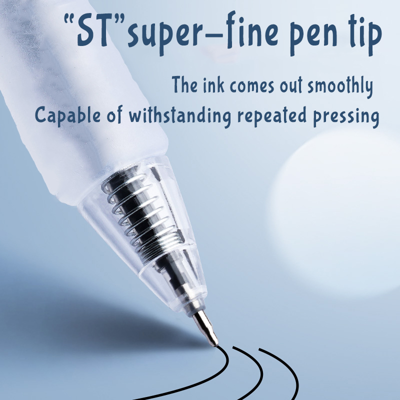 Smooth & Skip-Free Writing/Consistent Ink Flow 0.5mm Press-Type Gel ...