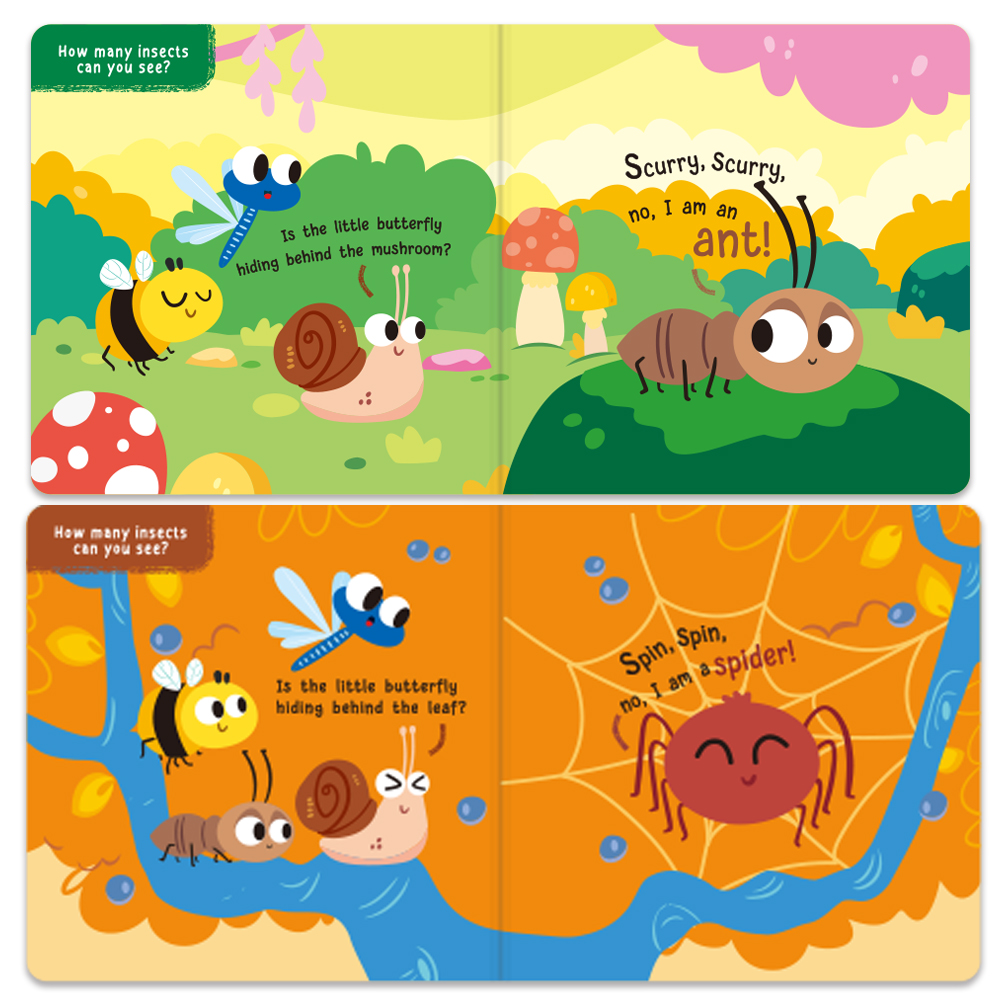 BEAR TALE Interactive Lift-the-Flap Insect Book for Toddlers Fun ...