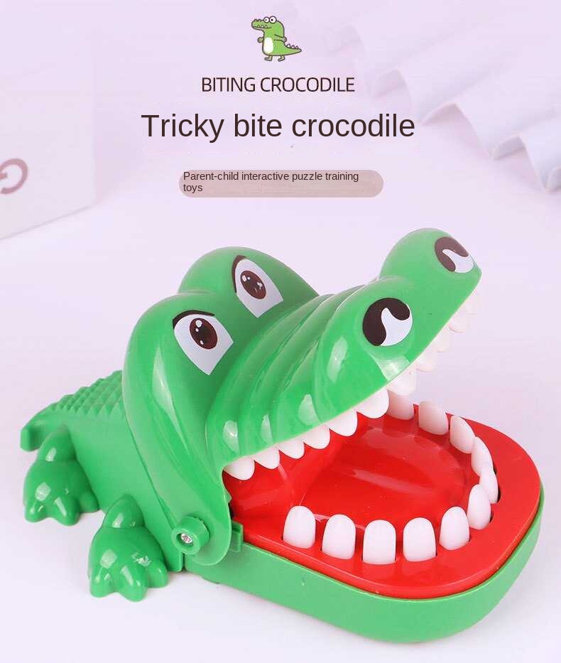 New Big Mouth Crocodile Biting Finger Toy - Fun Tooth Extraction Parent ...