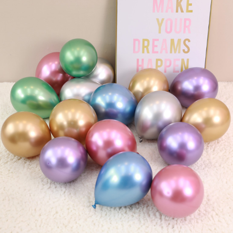 50PCS 10-Inch Metallic Latex Balloons for Wedding, Birthday Party ...