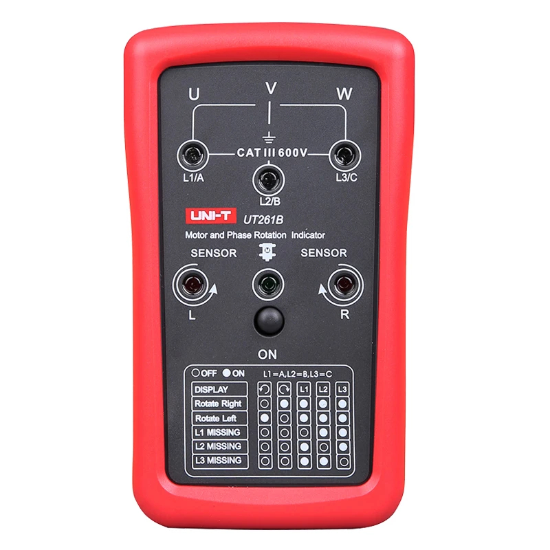 UNI-T UT261A UT261B 3 Phase Sequence Meter Phase Missing Motor Rotation ...