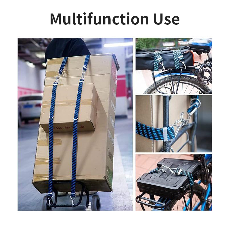 3cm Wide Elastic Straps, 1M 2M 3M Bungee Cords with Hooks, Motorcycle ...