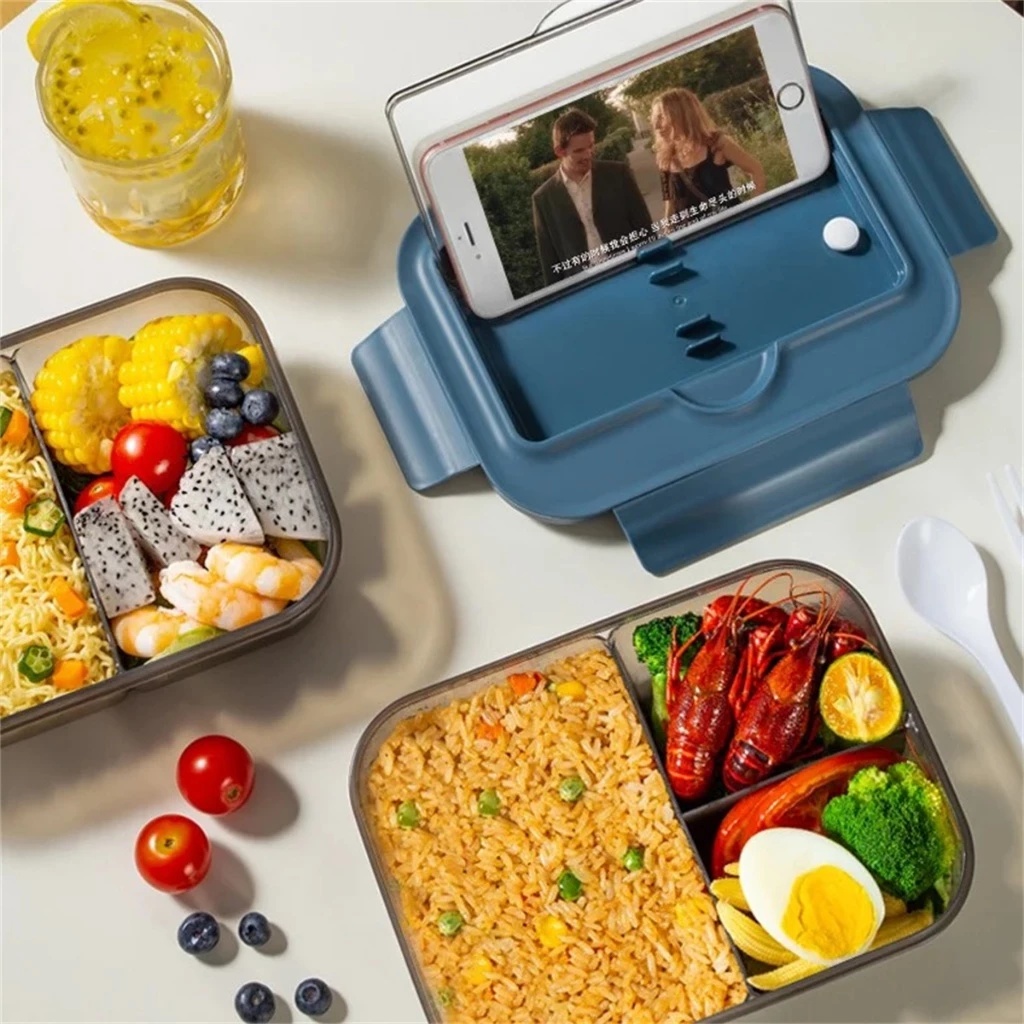 CLICK SHOPE Lunch Box With Fork Spoon Microwave Heating Food Container ...