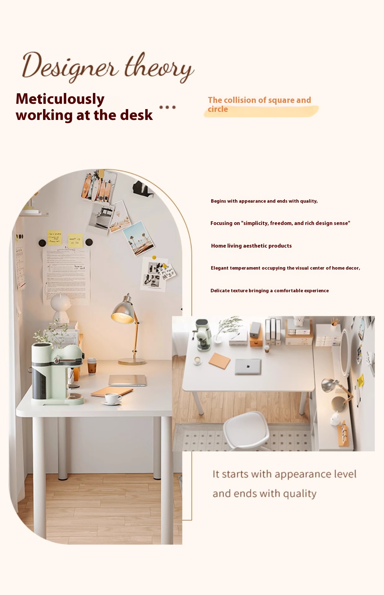 White Minimalism Office table Rental House Table Study Table Home ...
