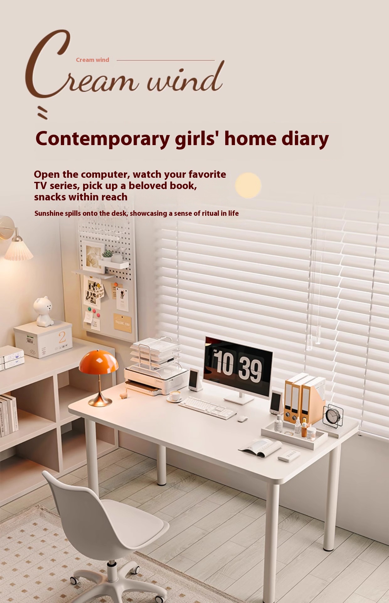 White Minimalism Office table Rental House Table Study Table Home ...