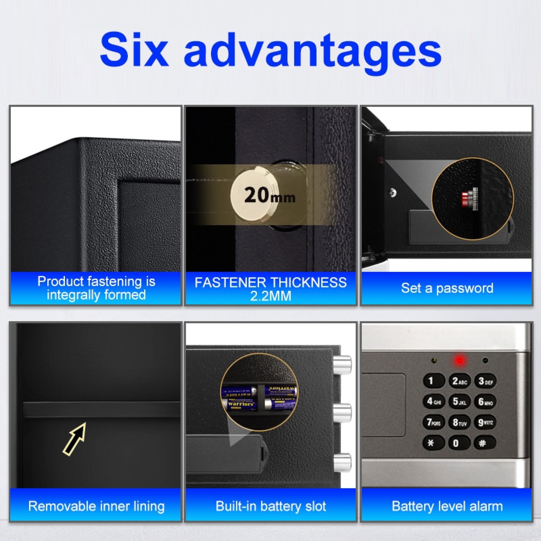 Security Safe Box Fireproof All Steel Digital Electronic Keypad ...