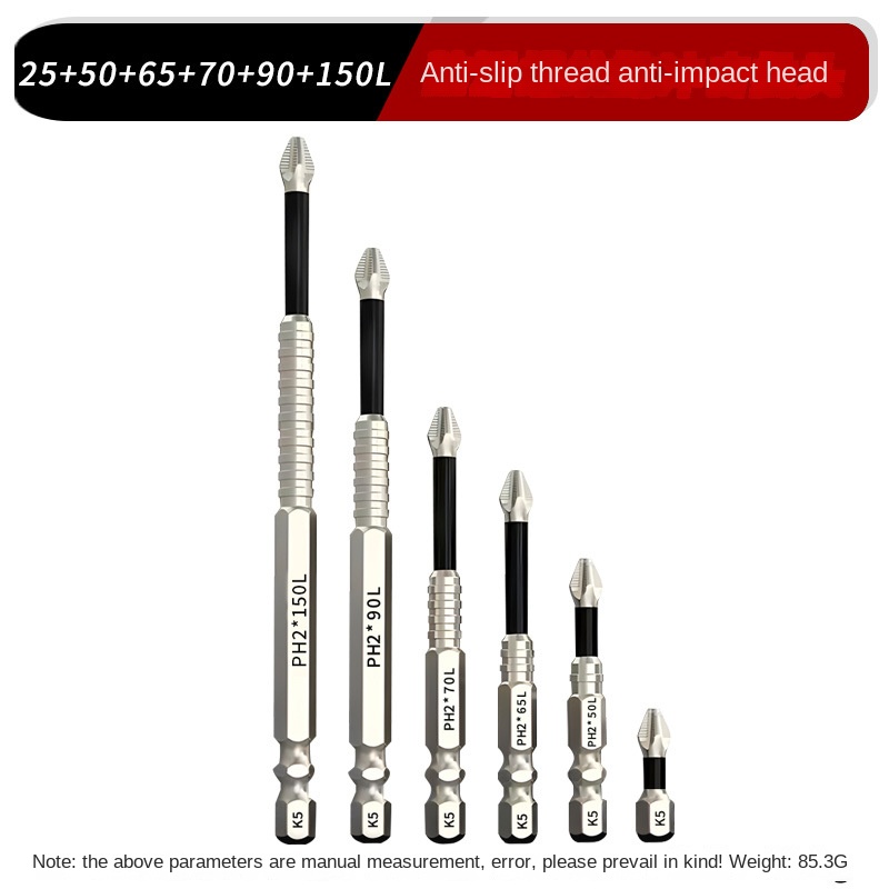 K5 Sand-Grain Nickel Torque Bit PH2 Strong Magnetic Anti-Slip Impact ...