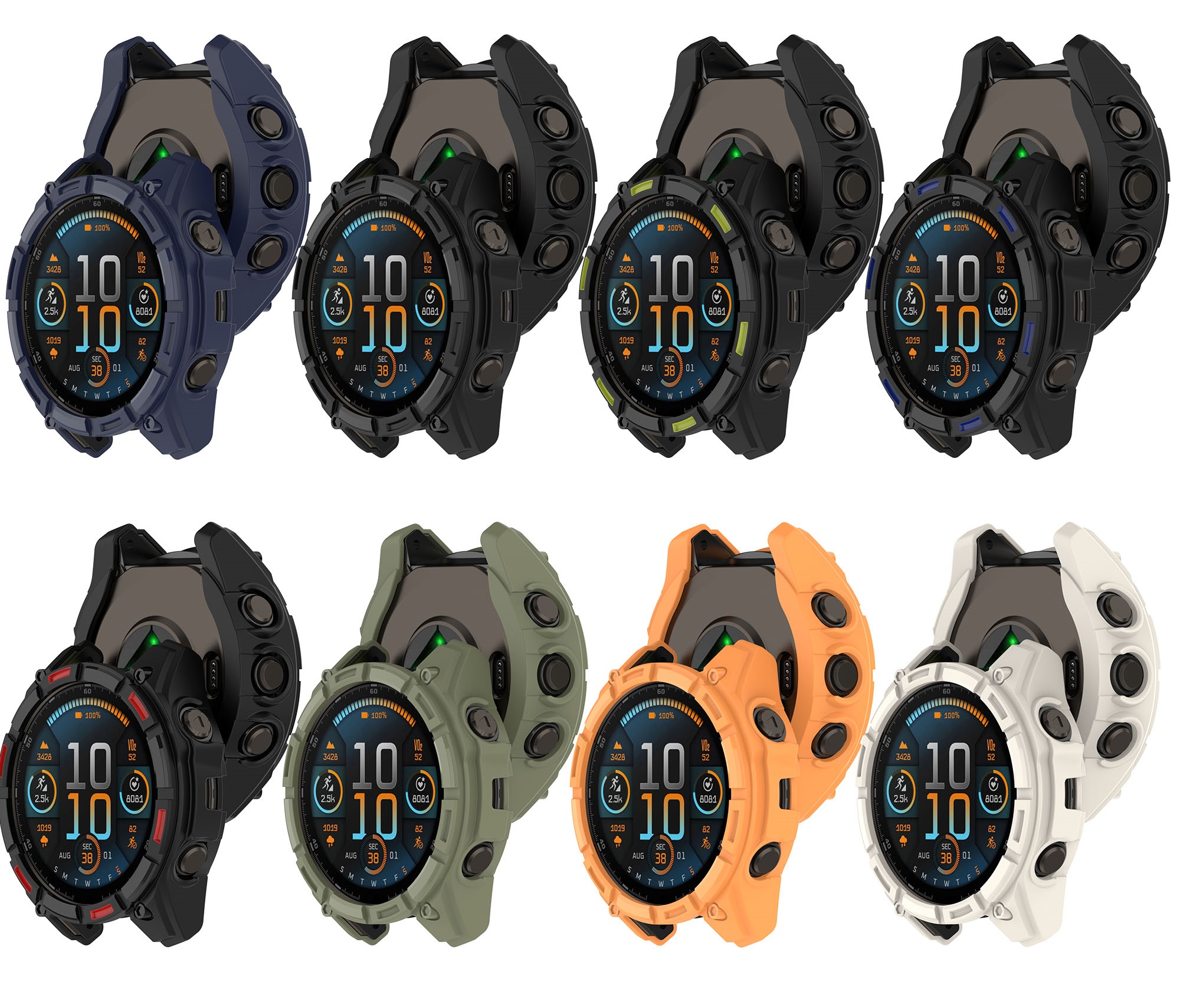 Rubber Frame For Garmin Quatix 8 Case 47mm 51mm Frame Protective Garmin ...