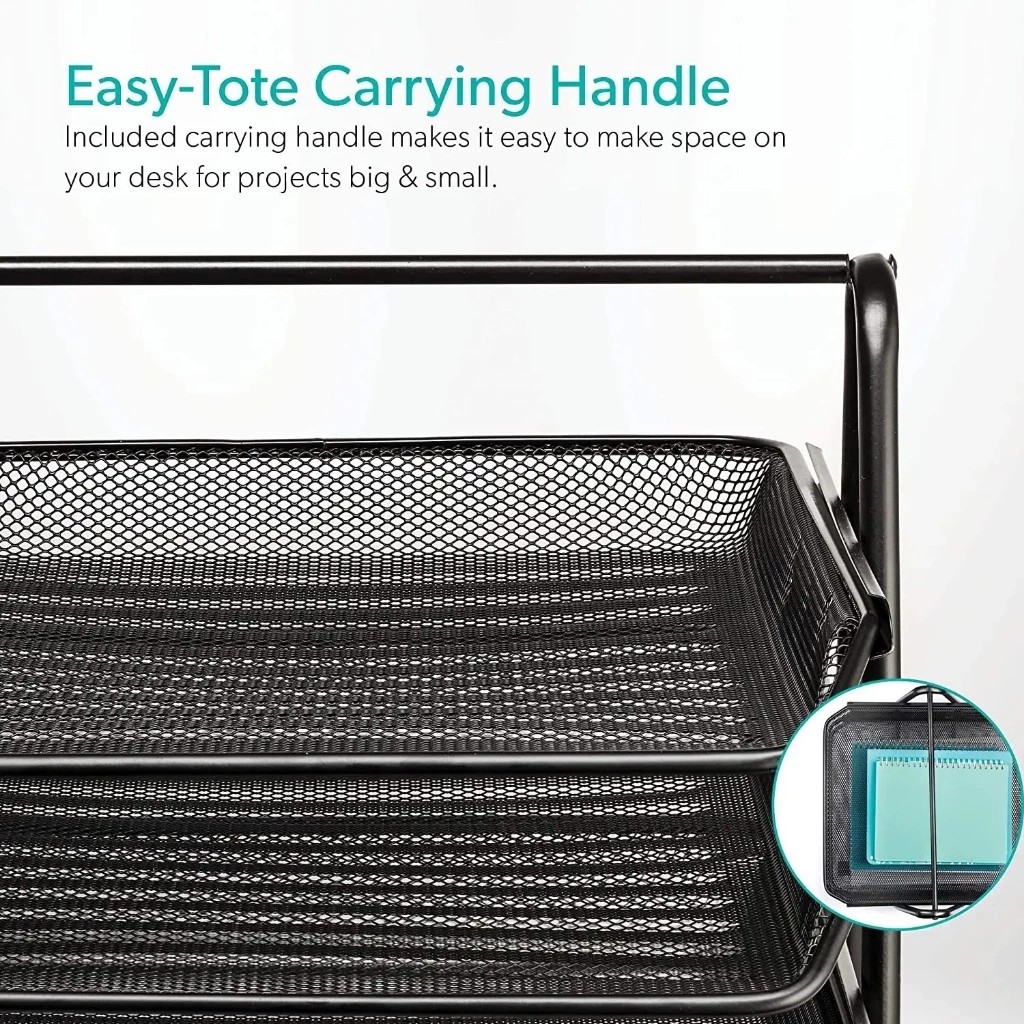 WakayaHome | 2/3/4/5 Layer Metal File Sliding Tray Desk File Organizer ...