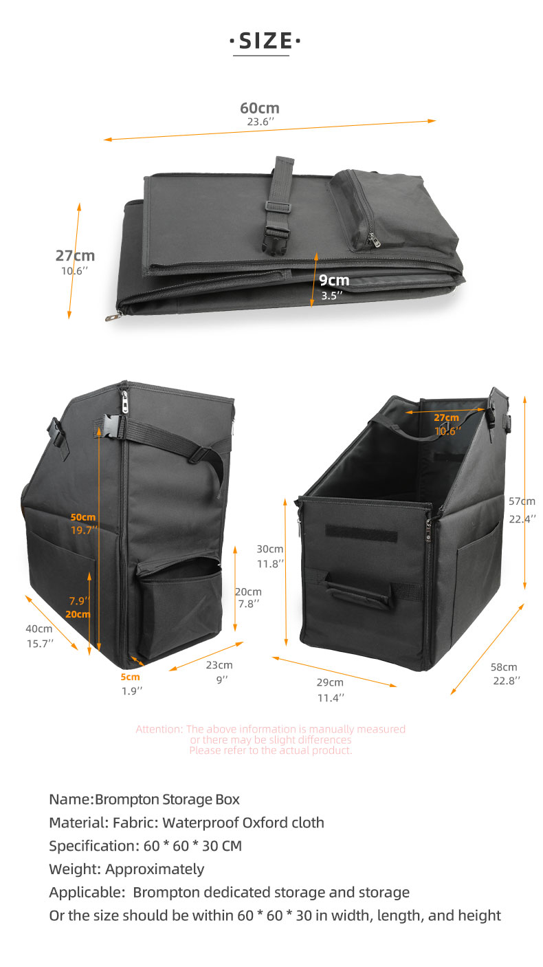 Folding Bicycle Storage Box for Brompton Trunk Storage Box Waterproof ...