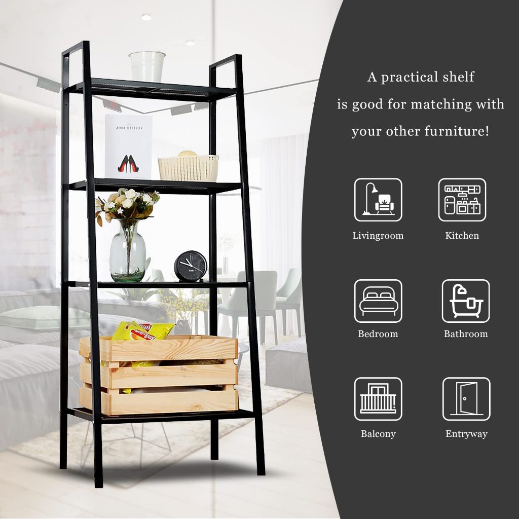 Shelf rack Metal rack organizer Home Office LERBERG Style Minimalist ...