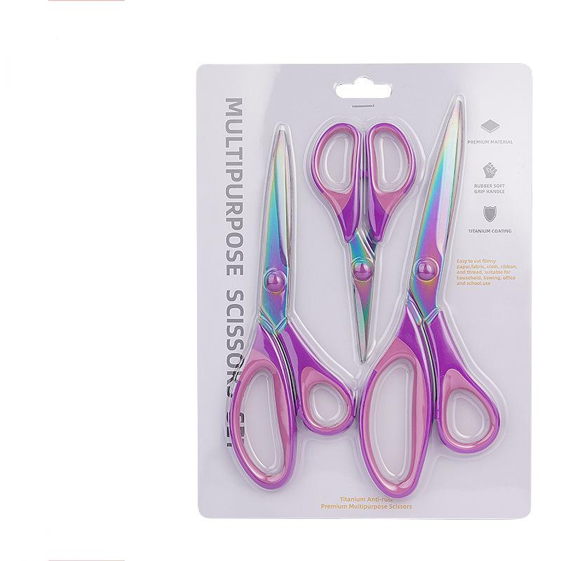Sewing Scissors, Office Household Scissors, Three-Piece Set Titanium ...