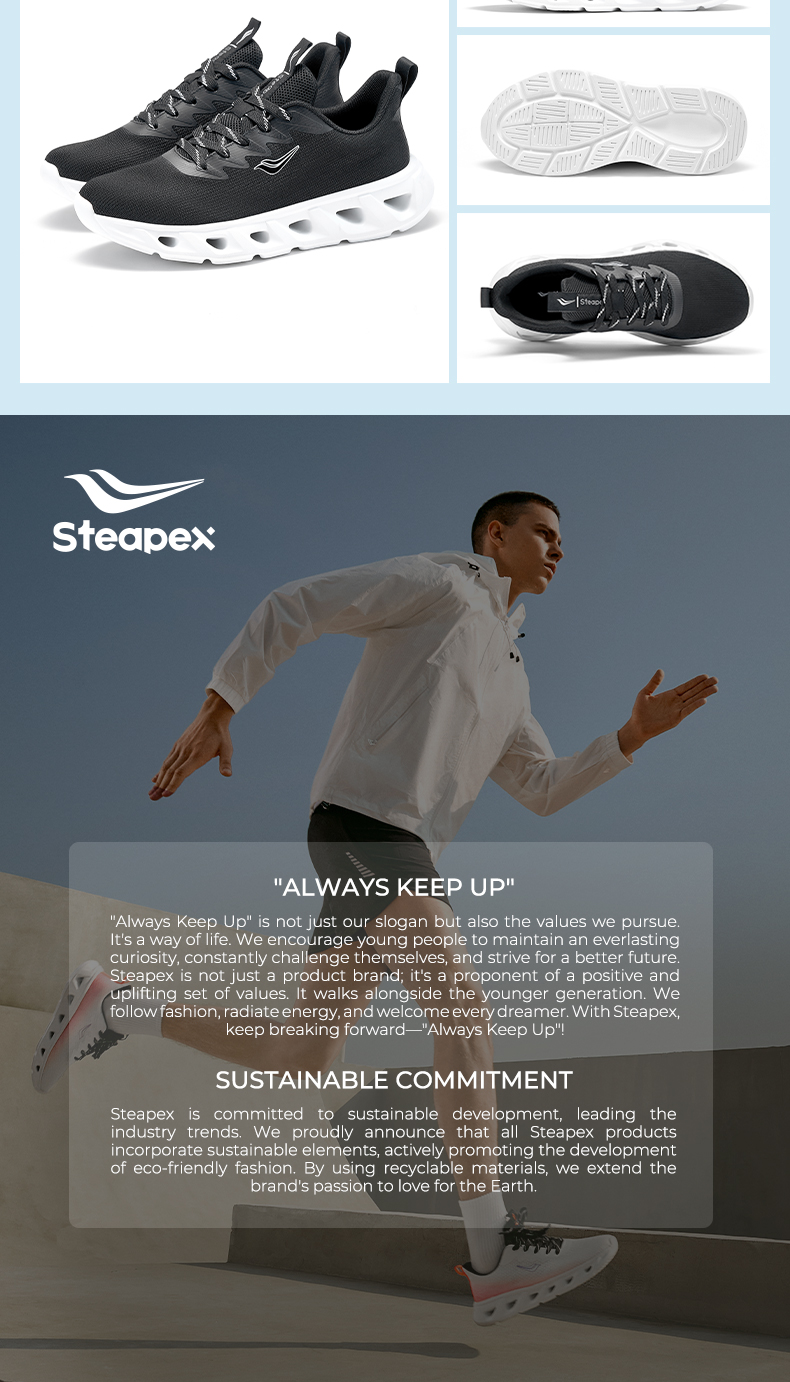 STEAPEX SUPER OXYGEN Running Shoes – Honeycomb Cushioning, Breathable ...