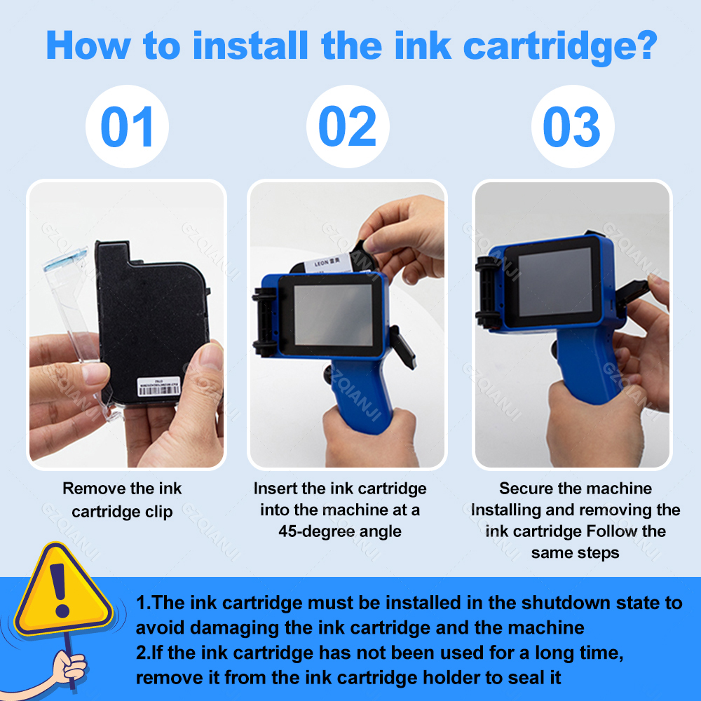 12.7mm Portable Handheld Inkjet Printer Text QR Barcode Batch Number ...