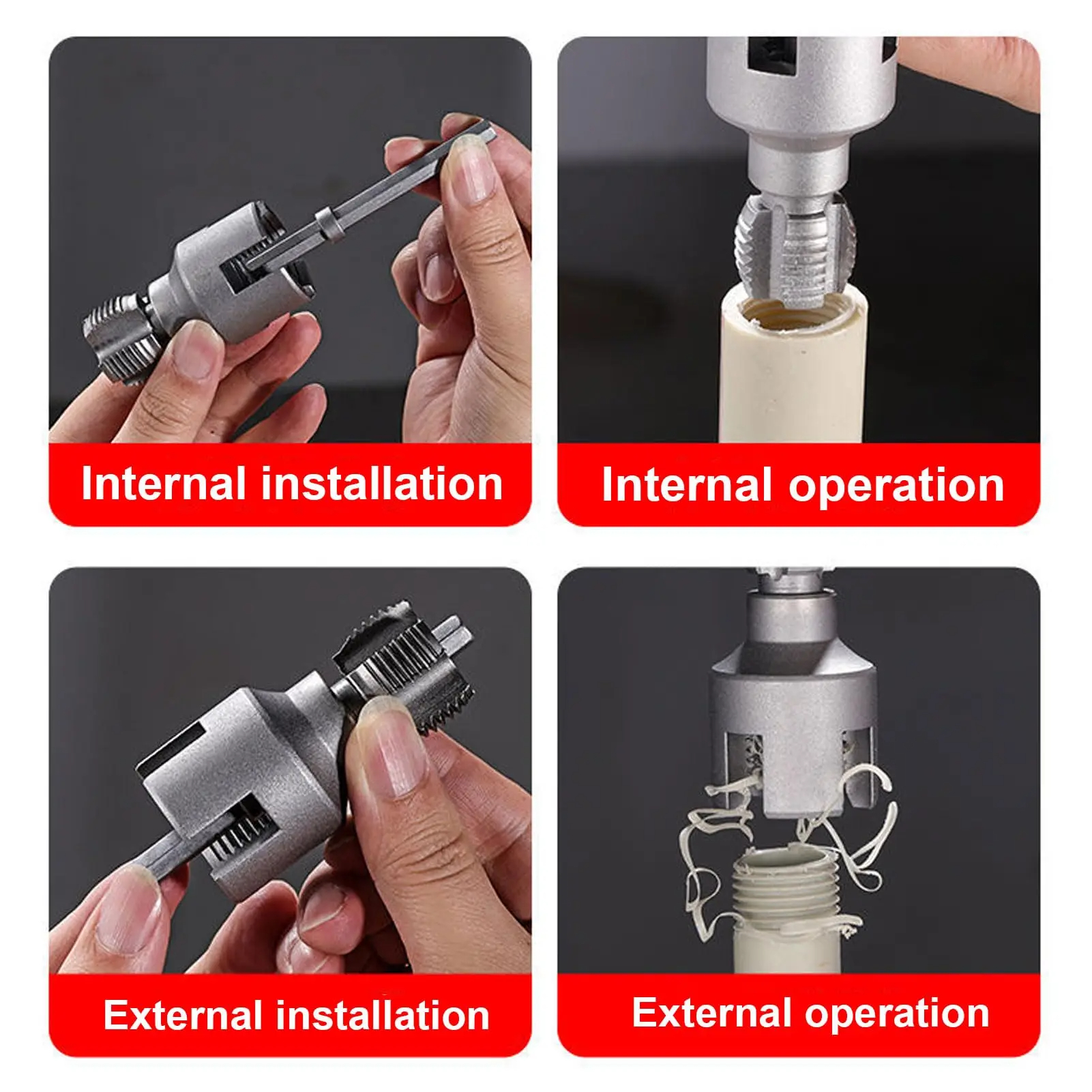 PPR/PVC Dual Threading Tool Hex Shank Die Internal External Threads for ...