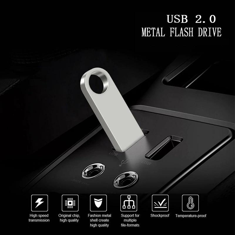 Silver Metal Flash Memory Driver, Support Customized Logo, 2TB, 1TB ...
