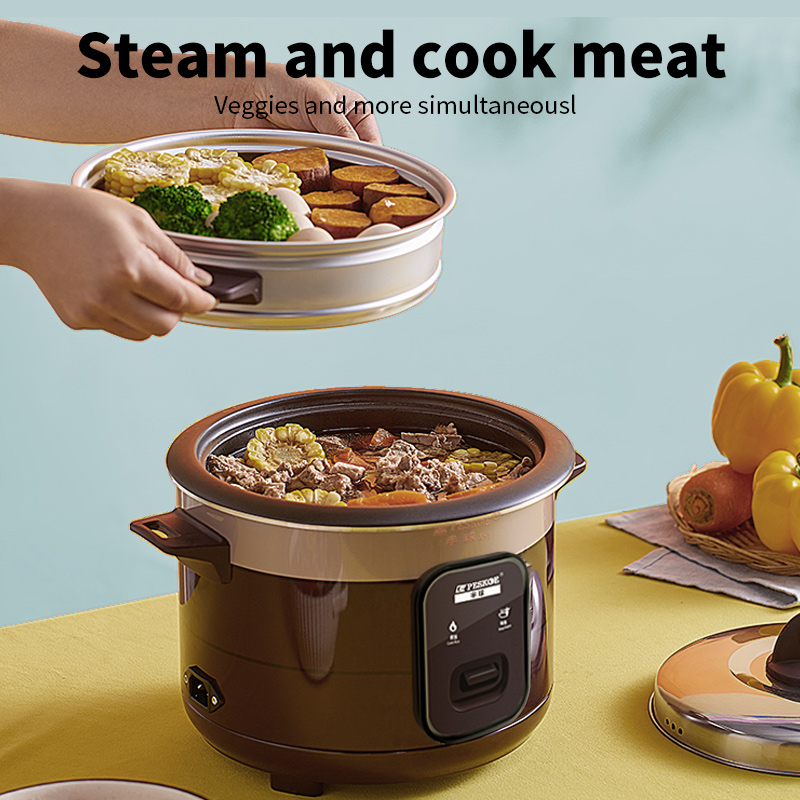 2-in-1 Electric Pot 2L Rice Cooker with Steamer PH Non-stick pot Energy ...