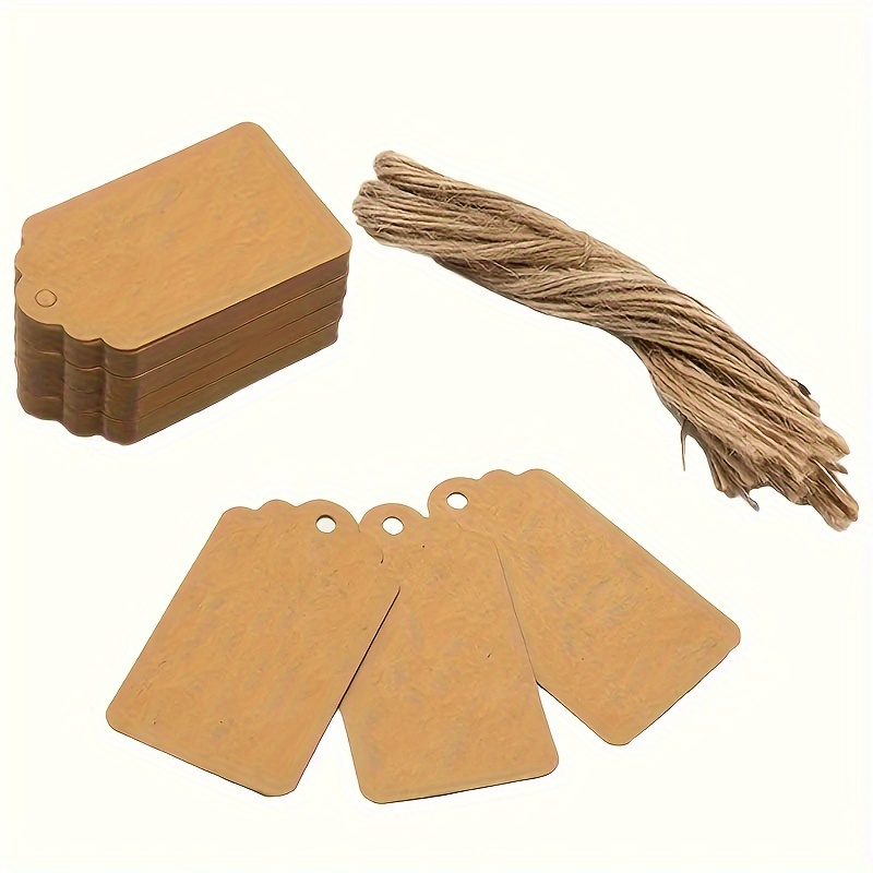 47-Piece Kraft Paper Gift Tags with Strings - 4x7cm Size, Ideal for ...