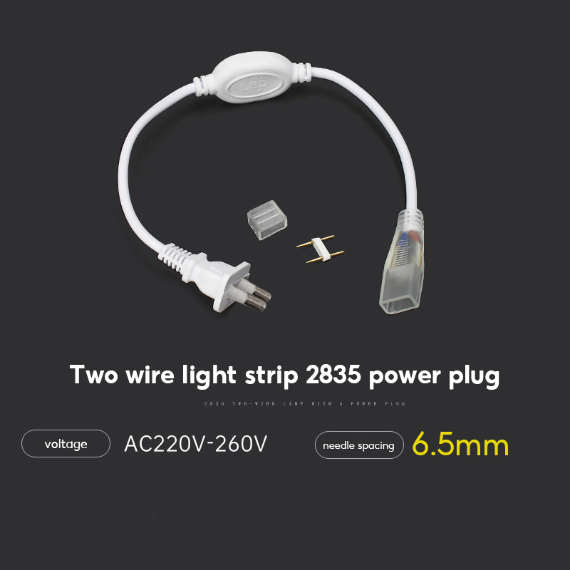 8*16mm 220v led Flexible light strip plug Strip Lights Plug | Shopee ...