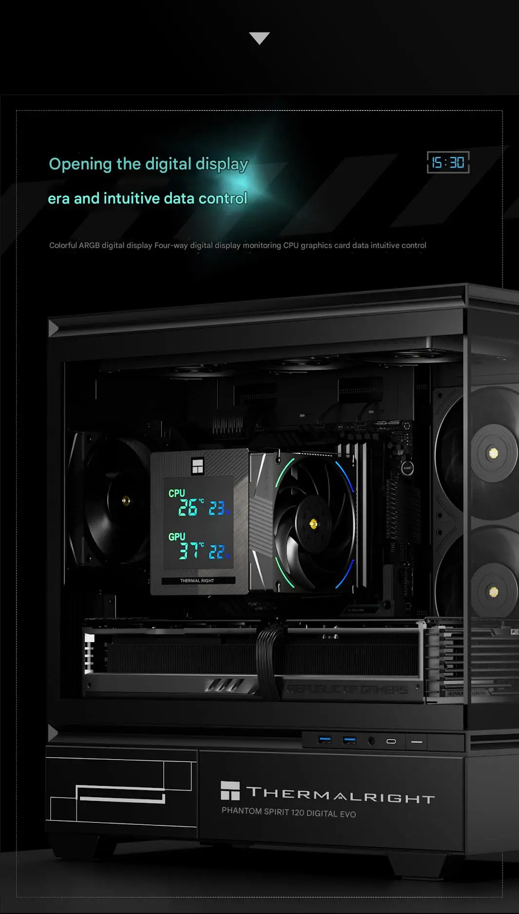 Thermalright PS120 DIGITAL EVO Cpu Cooler ARGB PC CPU Air Cooler ...