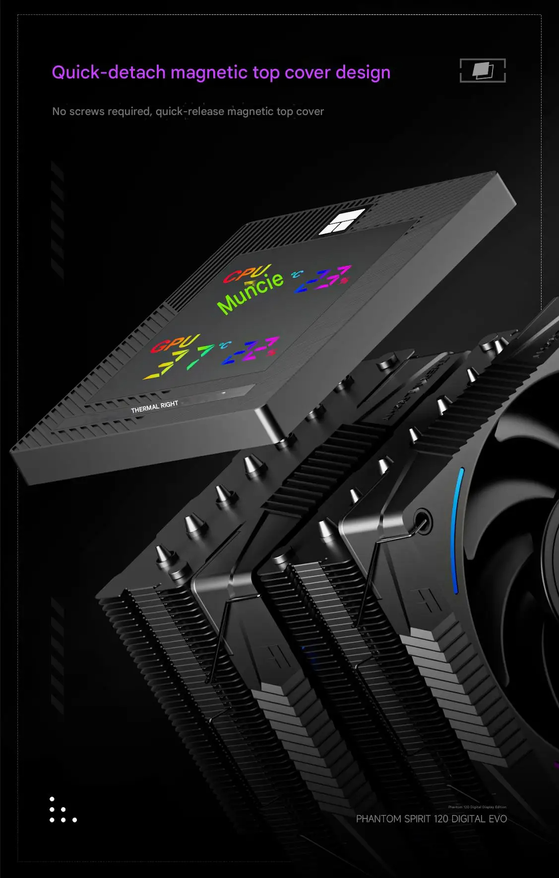 Thermalright PS120 DIGITAL EVO Cpu Cooler ARGB PC CPU Air Cooler ...