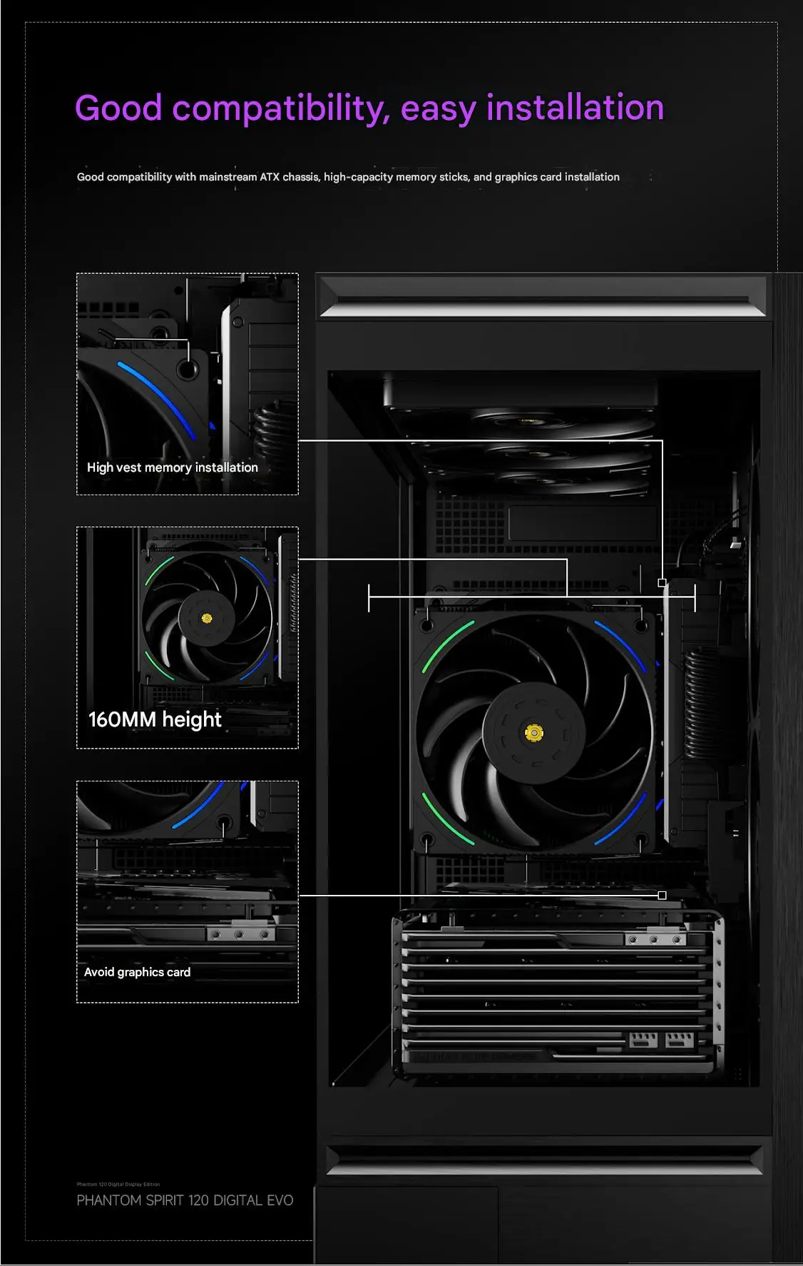 Thermalright PS120 DIGITAL SNOW Cpu Cooler ARGB PC CPU Air Cooler ...