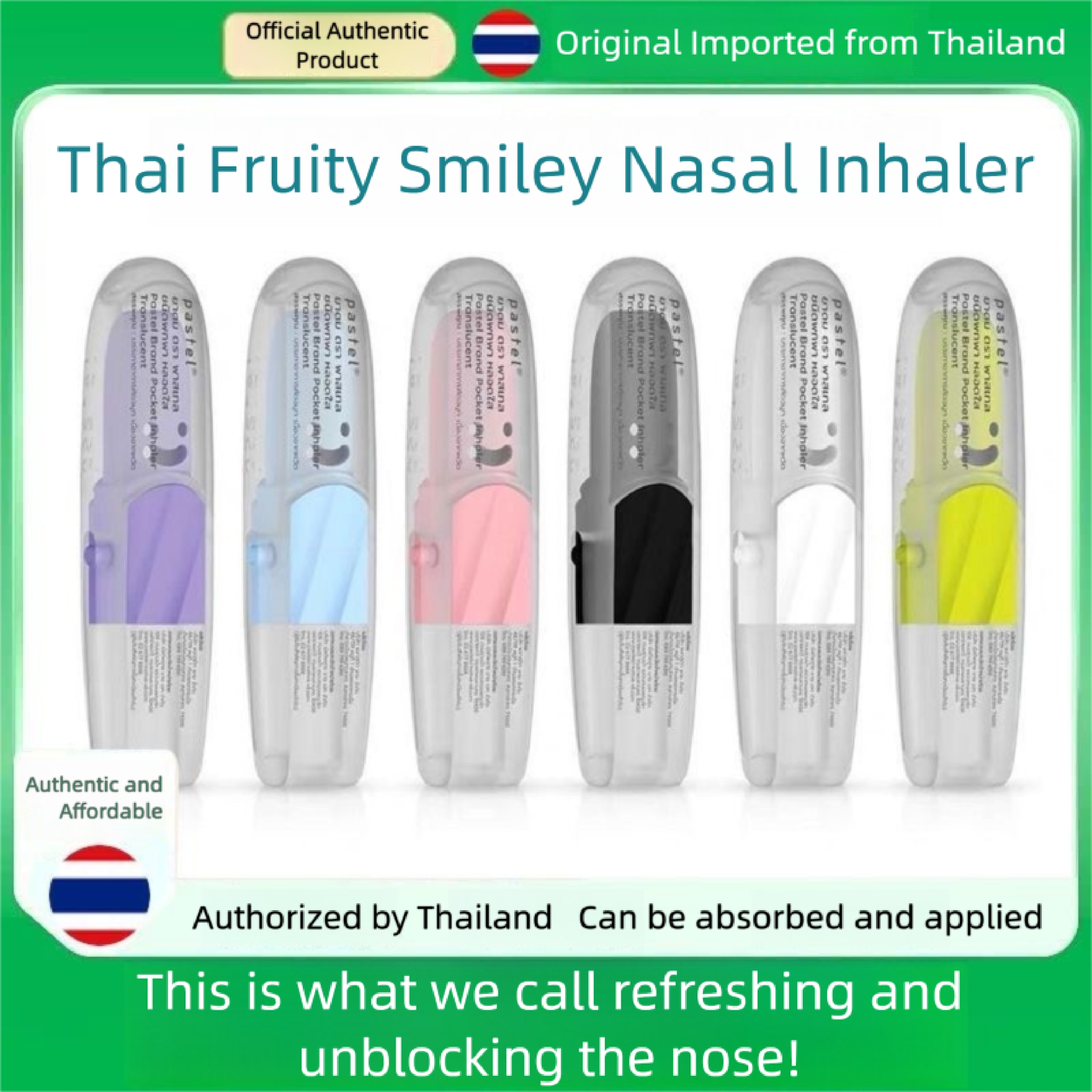 Poy Sian Nasal Inhaler + Siang Pure Inhaler + Peppermint Field Black ...