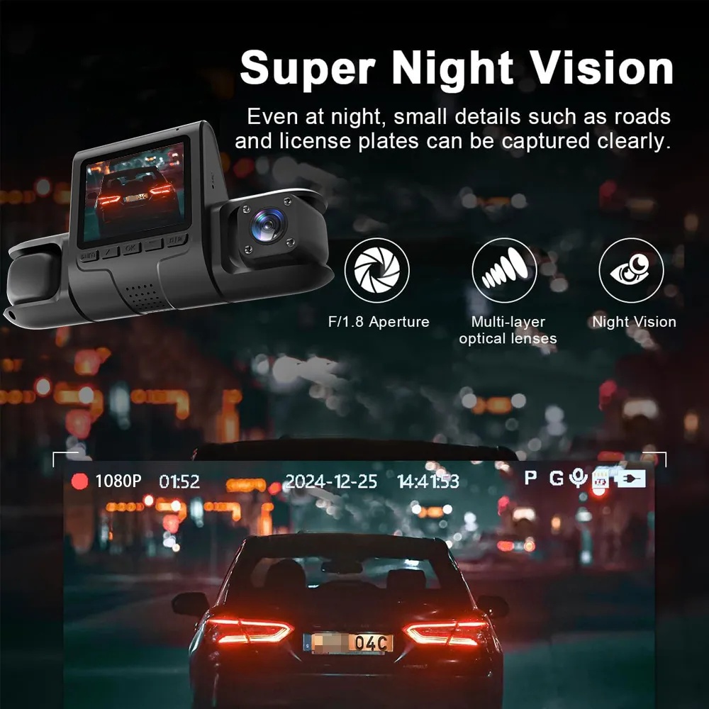 Alston S40Dash cam For Car Front And Rear 4 Camera 1080P Car Dashcam ...