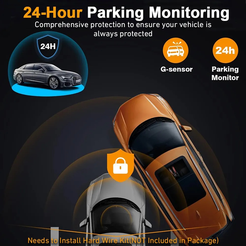 Alston S40Dash cam For Car Front And Rear 4 Camera 1080P Car Dashcam ...