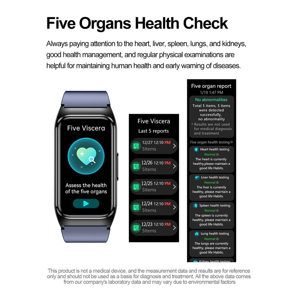 Latest Smart Watch with ECG+PPG, Blood Pressure, Uric Acid, Blood Fat ...