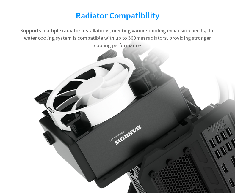 Barrowch ITX Open Frame Aluminum Alloy Water-cooling Computer Case DIY ...