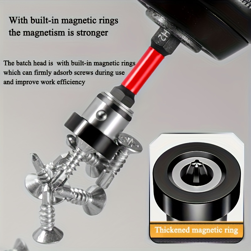 PH2 Magnetic Screwdriver Bits Set, 3/5pcs 50mm Adjustable Positioning ...