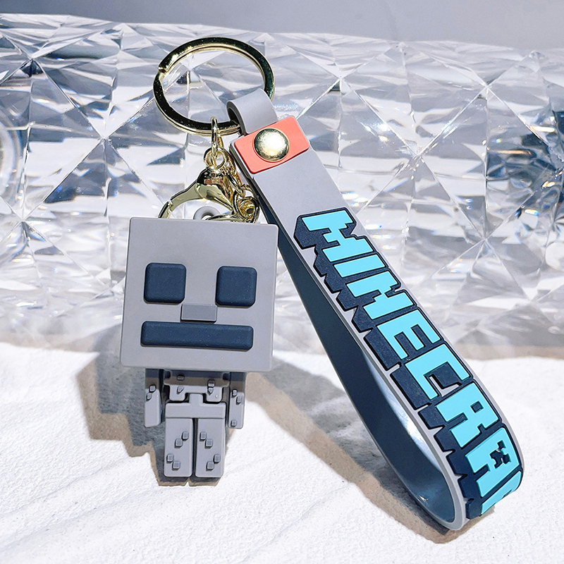 Soft Rubber 3D Keychain Cute Fashion Doll Accessories Anime Minecraft ...