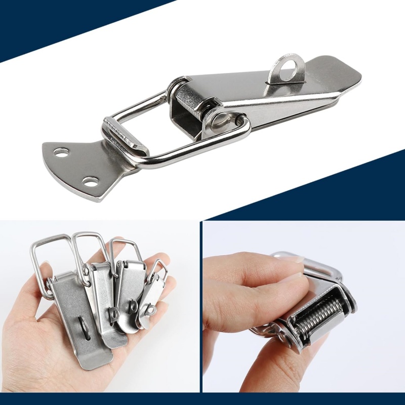 4/10pcs Stainless Stee Spring Loaded Toggle Lock Clasp Cold-Rolled ...