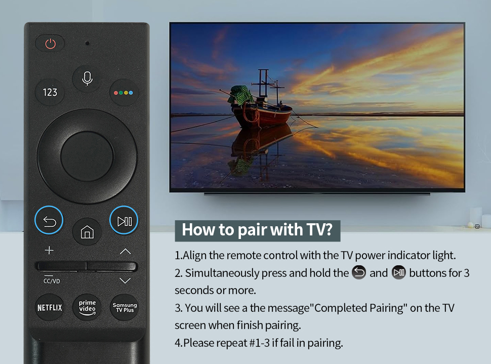 BN59-01363A Sam*sung Smart TV Remote with Magic Voice, Replacement ...