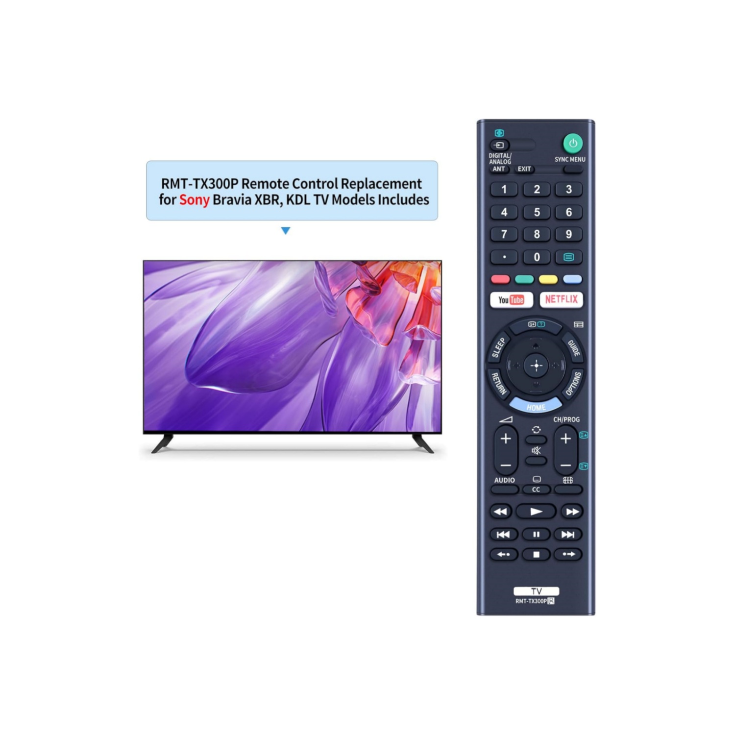 Telecomando sostituisce Sony RMT-TX300E per TV Sony | 889000694