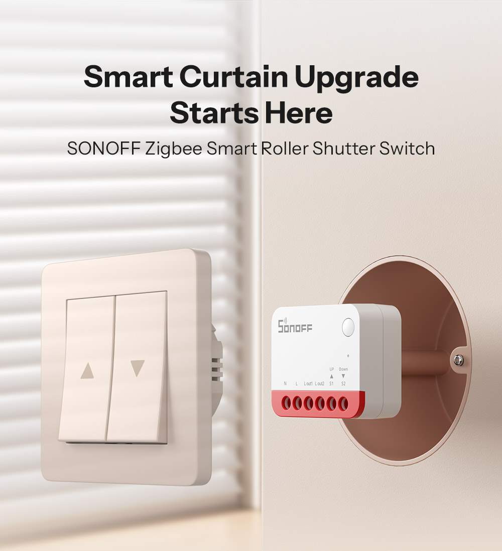 SONOFF MINI-ZBRBS Zigbee Smart Roller Shutter Switch Zigbee Local Scene ...