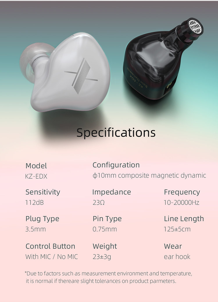 KZ EDX In-Ear Monitors are high-fidelity stereo stage and studio IEM ...