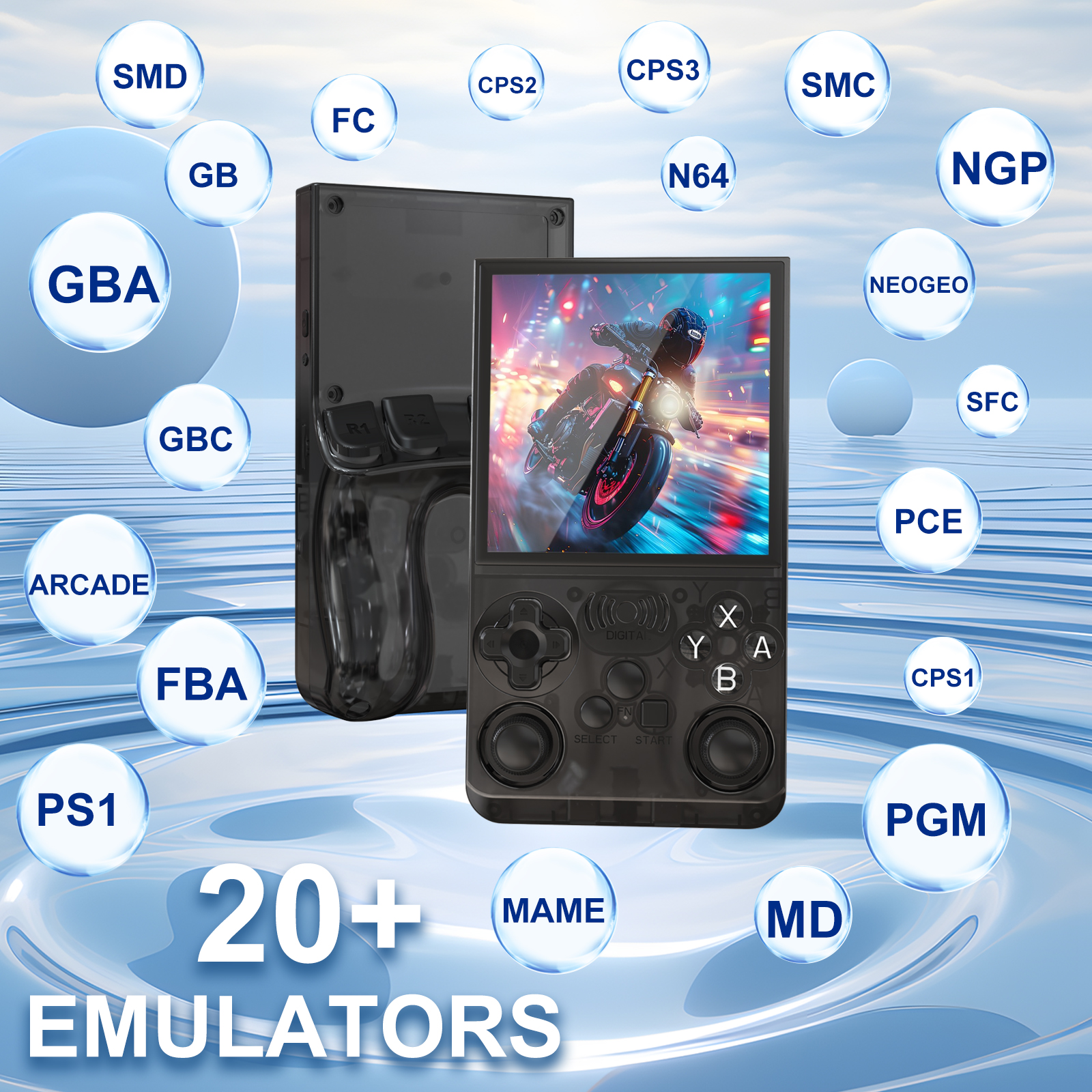 R36 Ultra Retro Handheld Video Game Console 15000+ Games Built-in Linux ...