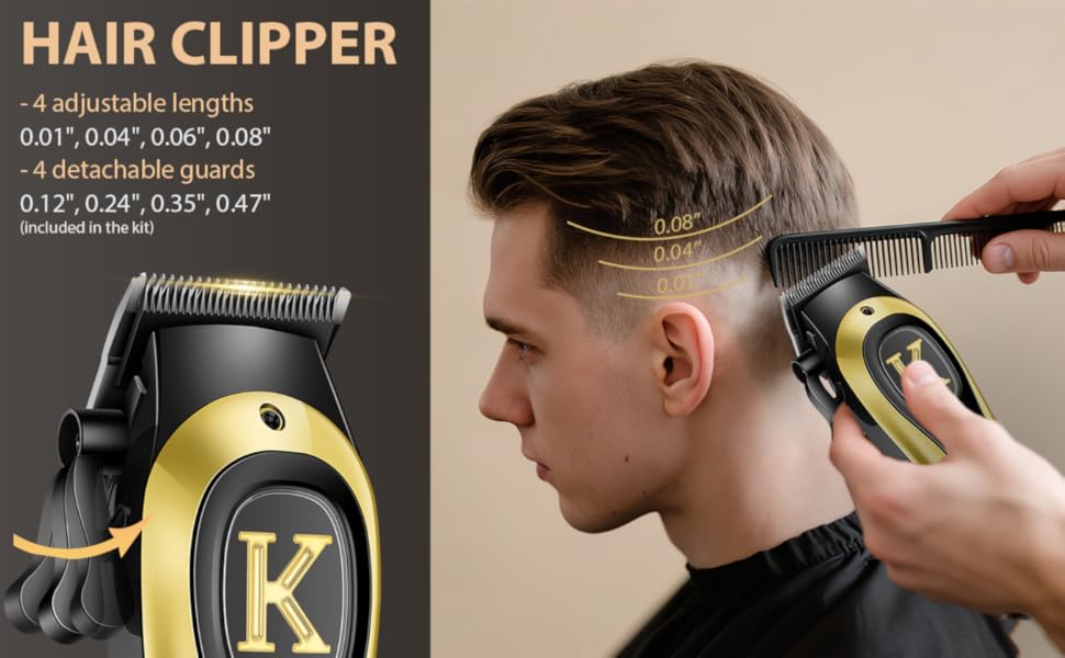 KEMEI KM-1800 KM-1801 Electric Hair Cutting Kit Professional Hair ...