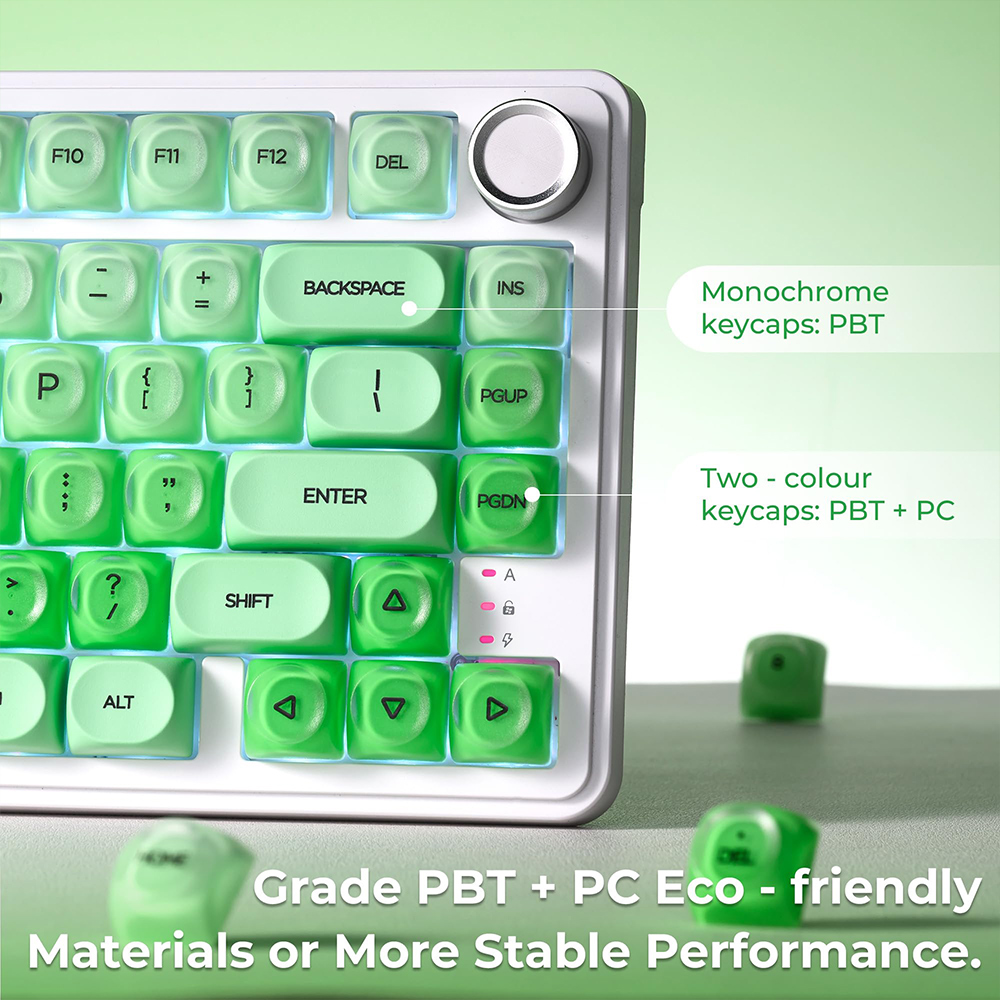 Four Colors Jelly Keycaps - MOA /HOA Profile 132Key PBT+PC Material ...