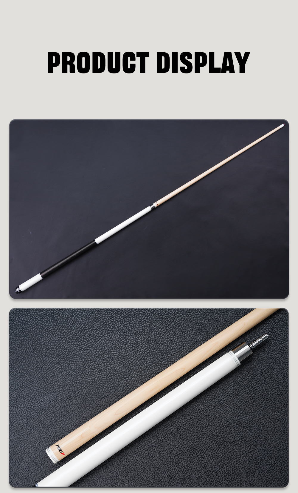 BCUE AL-01 Maple Pool Cue Sticker maple shaft with 12.5mm tip radial ...